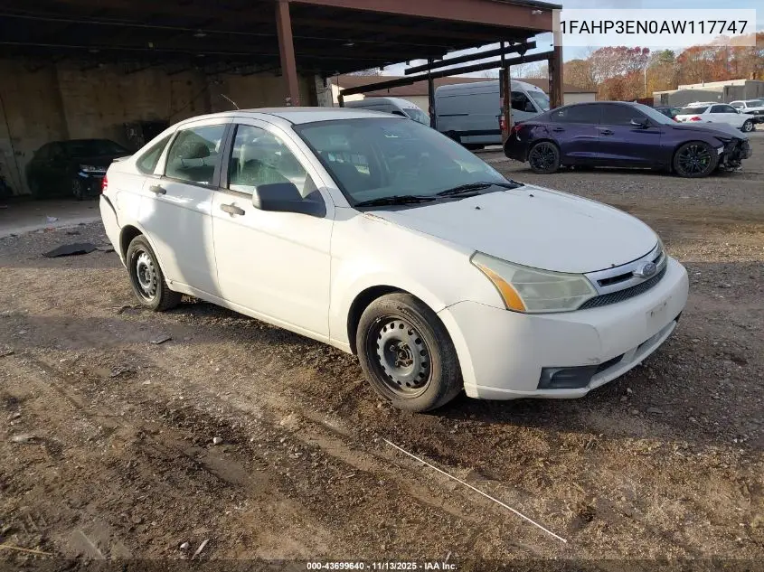 1FAHP3EN0AW117747 2010 Ford Focus S