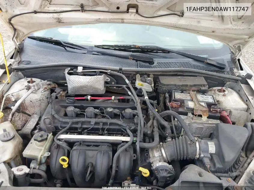 1FAHP3EN0AW117747 2010 Ford Focus S