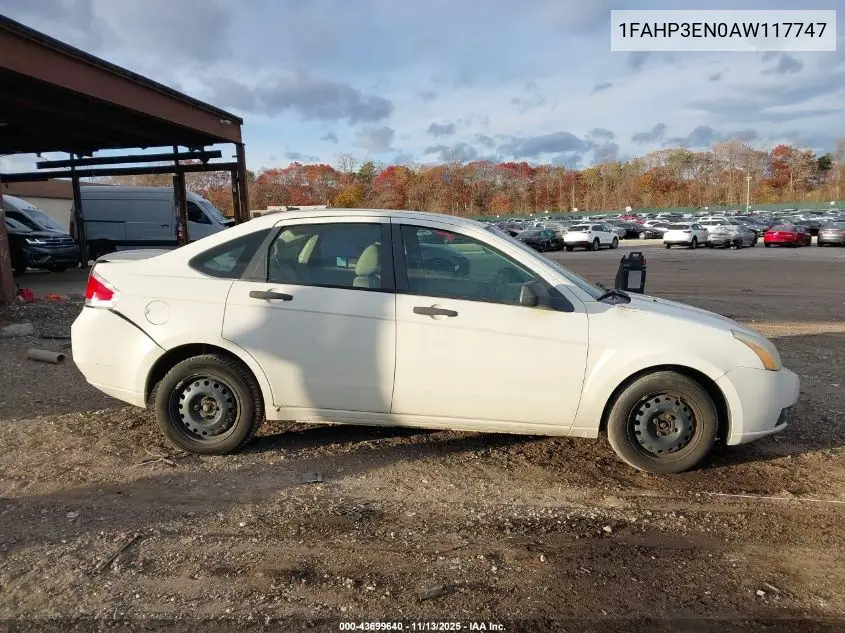 1FAHP3EN0AW117747 2010 Ford Focus S