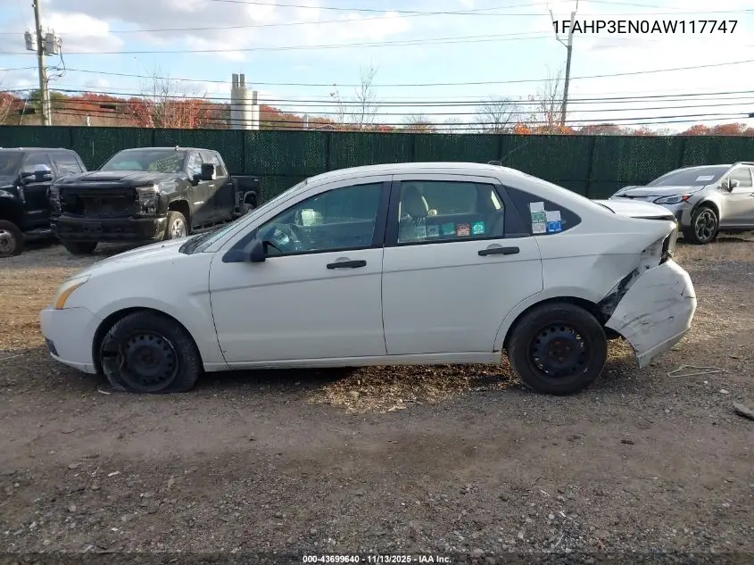 1FAHP3EN0AW117747 2010 Ford Focus S