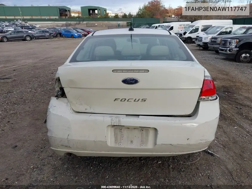 1FAHP3EN0AW117747 2010 Ford Focus S
