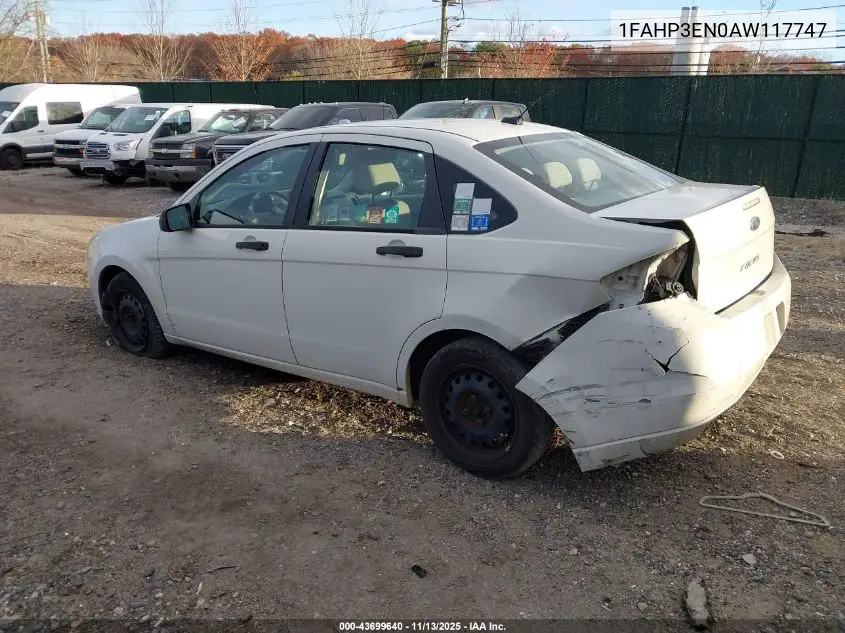 1FAHP3EN0AW117747 2010 Ford Focus S
