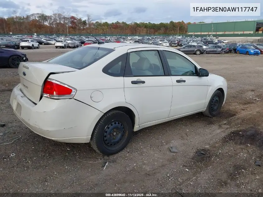 1FAHP3EN0AW117747 2010 Ford Focus S
