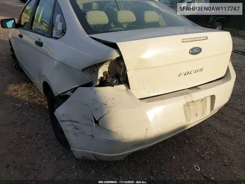 1FAHP3EN0AW117747 2010 Ford Focus S