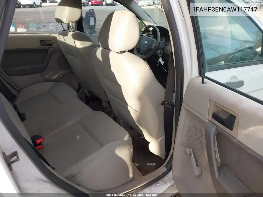 1FAHP3EN0AW117747 2010 Ford Focus S
