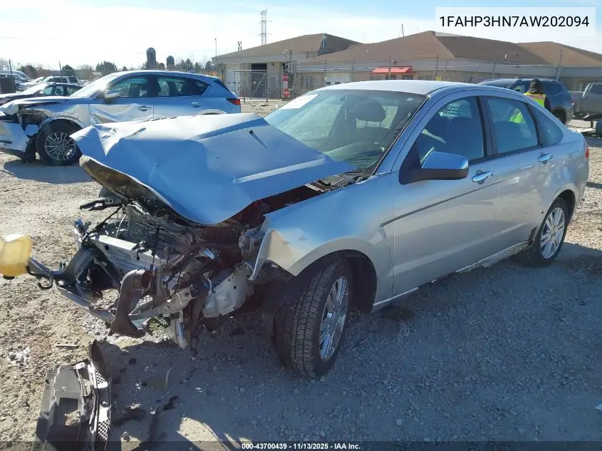 1FAHP3HN7AW202094 2010 Ford Focus Sel