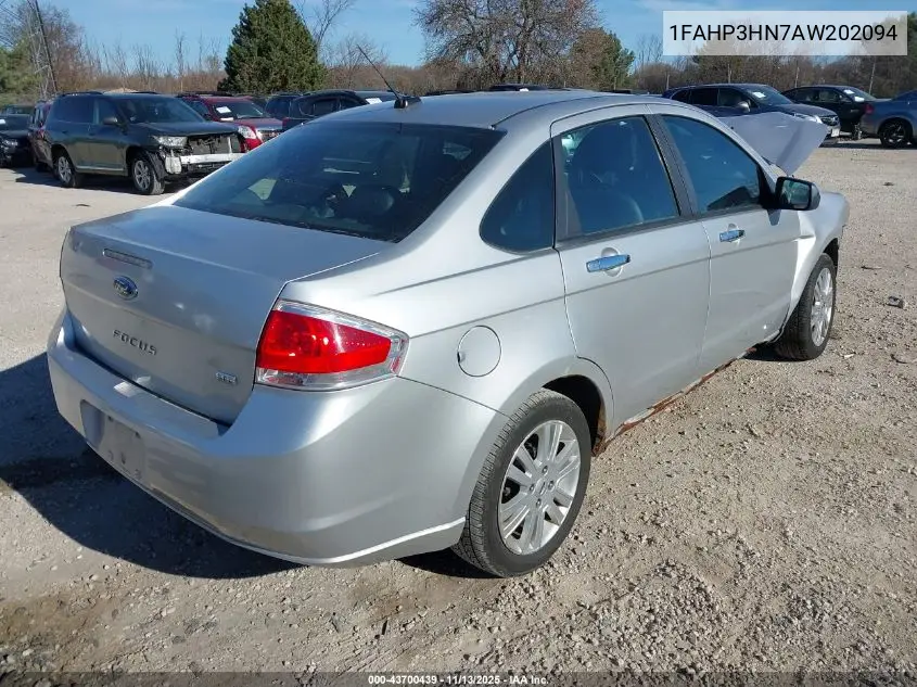 1FAHP3HN7AW202094 2010 Ford Focus Sel