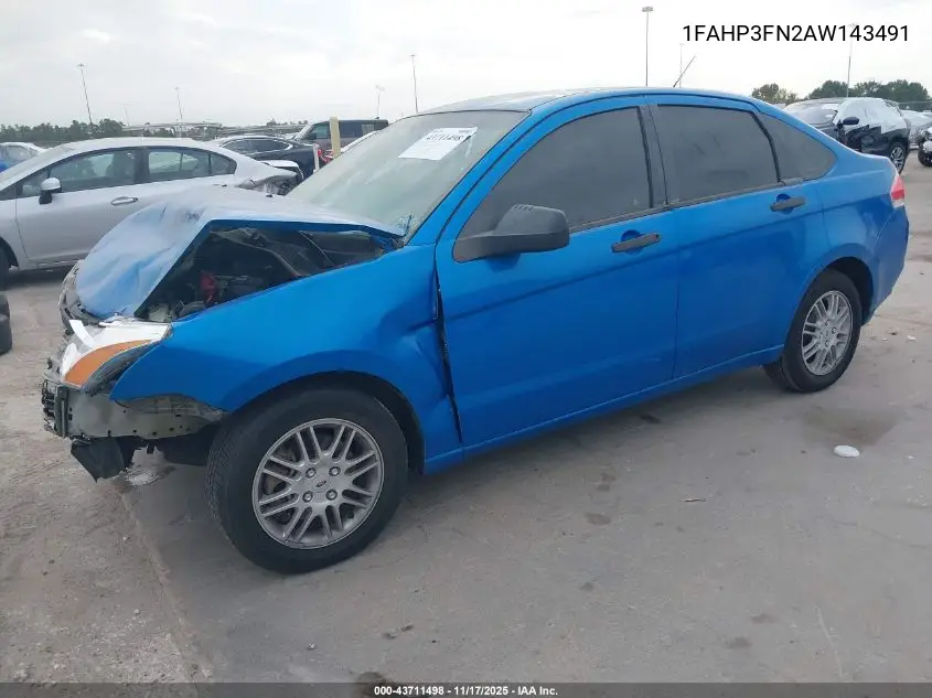 1FAHP3FN2AW143491 2010 Ford Focus Se