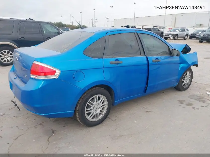 1FAHP3FN2AW143491 2010 Ford Focus Se