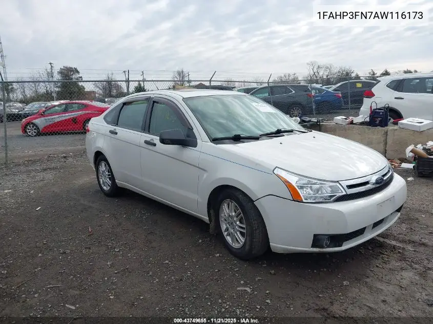 1FAHP3FN7AW116173 2010 Ford Focus Se