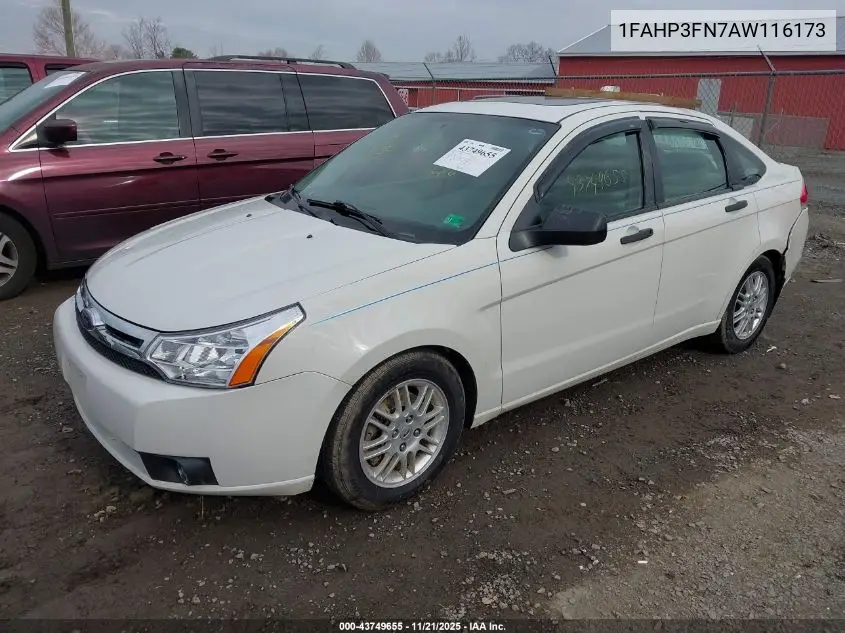 1FAHP3FN7AW116173 2010 Ford Focus Se