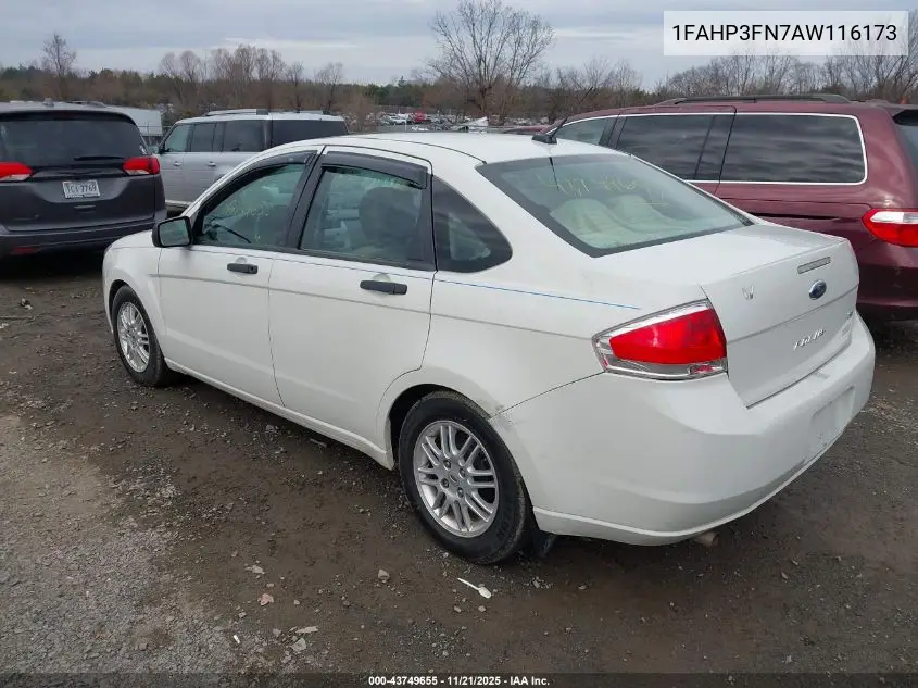 1FAHP3FN7AW116173 2010 Ford Focus Se