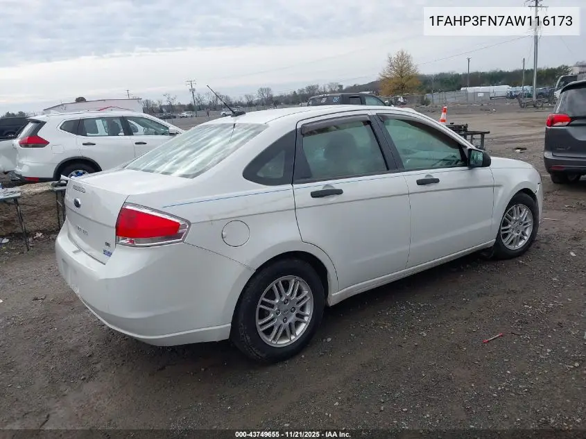 1FAHP3FN7AW116173 2010 Ford Focus Se