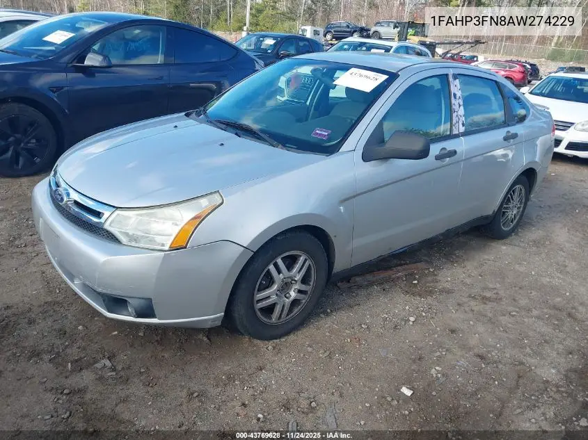 1FAHP3FN8AW274229 2010 Ford Focus Se