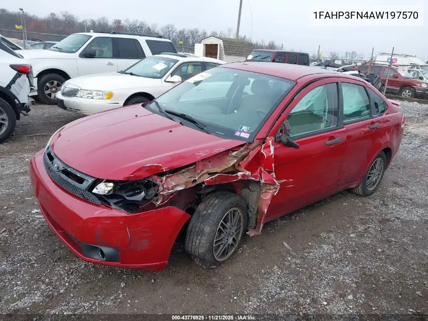 1FAHP3FN4AW197570 2010 Ford Focus Se