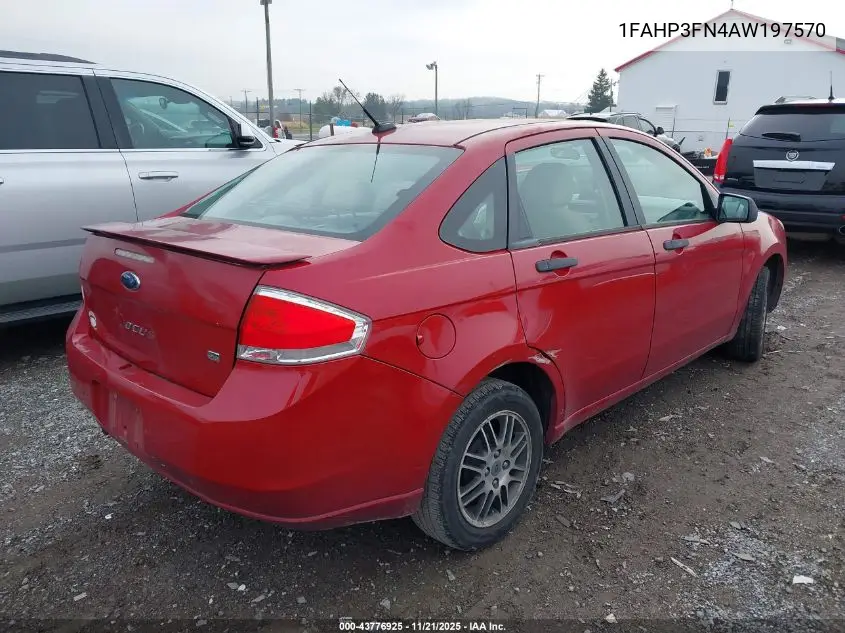 1FAHP3FN4AW197570 2010 Ford Focus Se