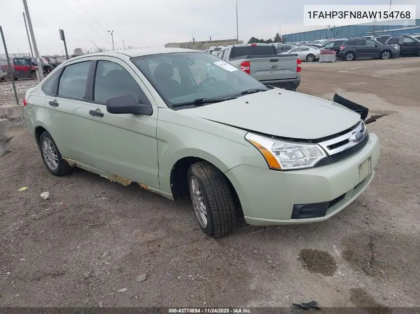 1FAHP3FN8AW154768 2010 Ford Focus Se