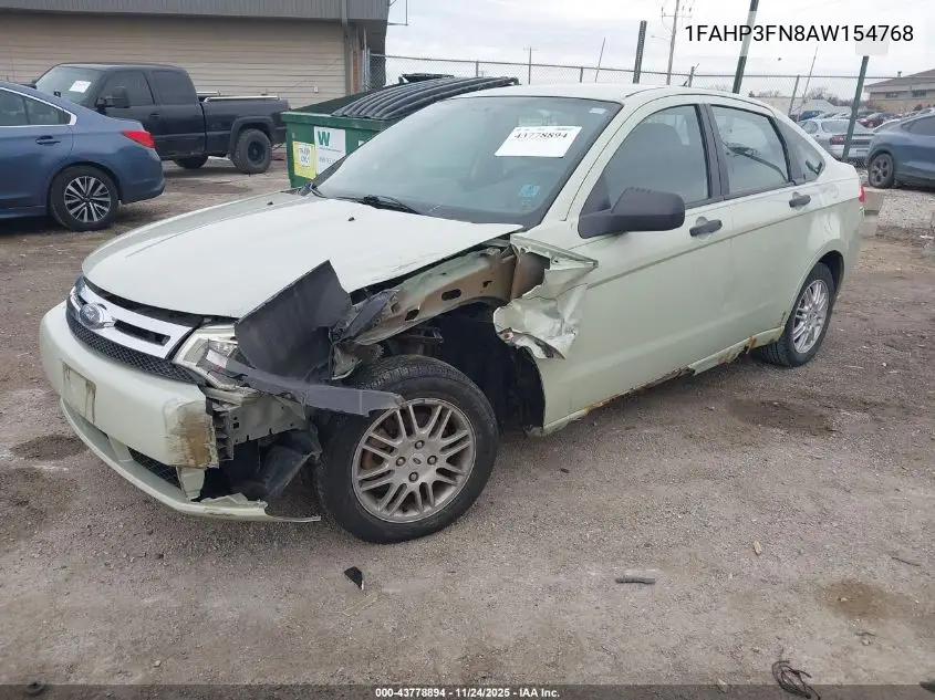 1FAHP3FN8AW154768 2010 Ford Focus Se