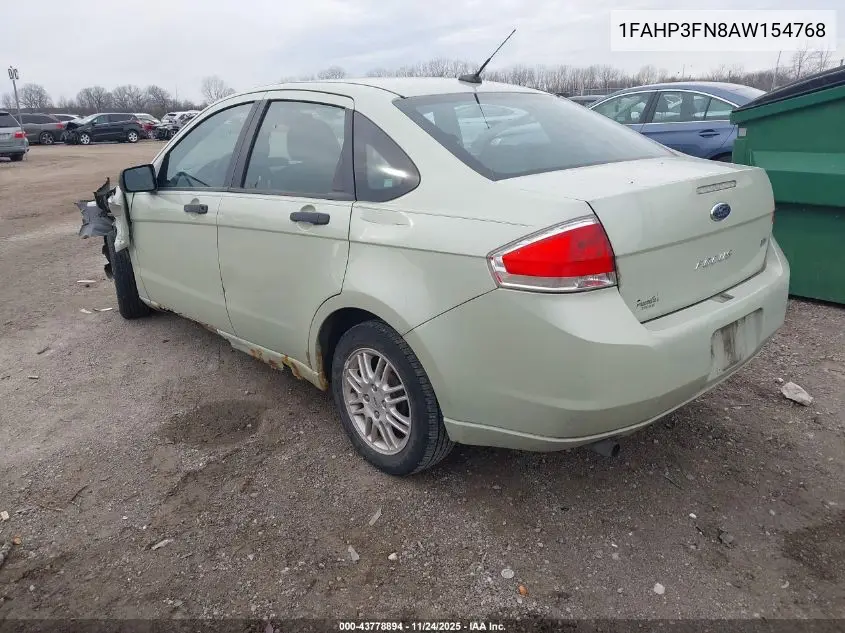1FAHP3FN8AW154768 2010 Ford Focus Se