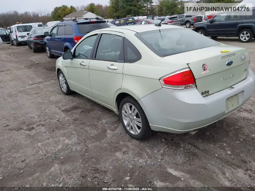 1FAHP3HN3AW104776 2010 Ford Focus Sel