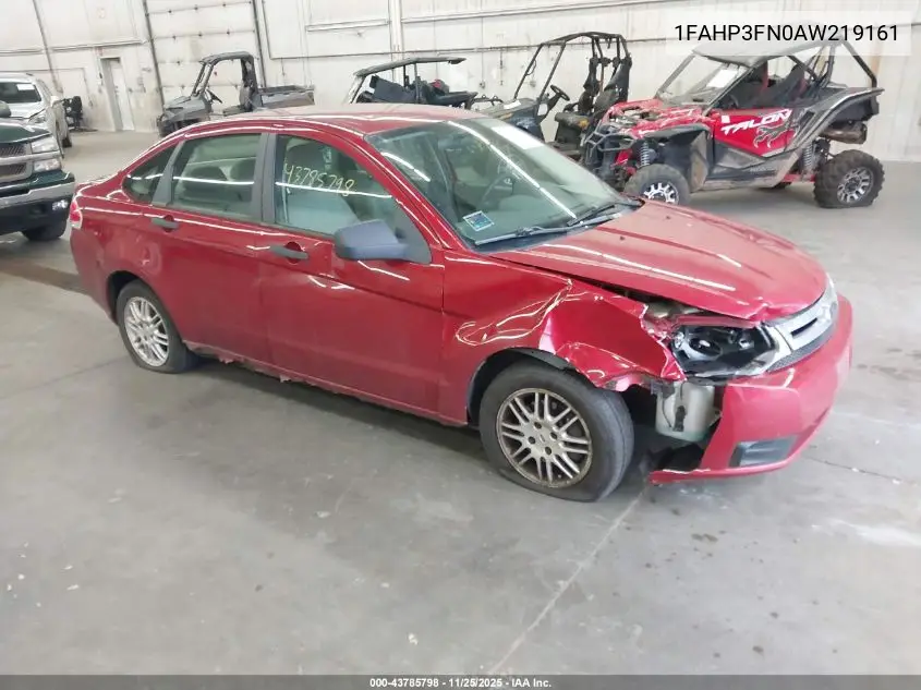 1FAHP3FN0AW219161 2010 Ford Focus Se