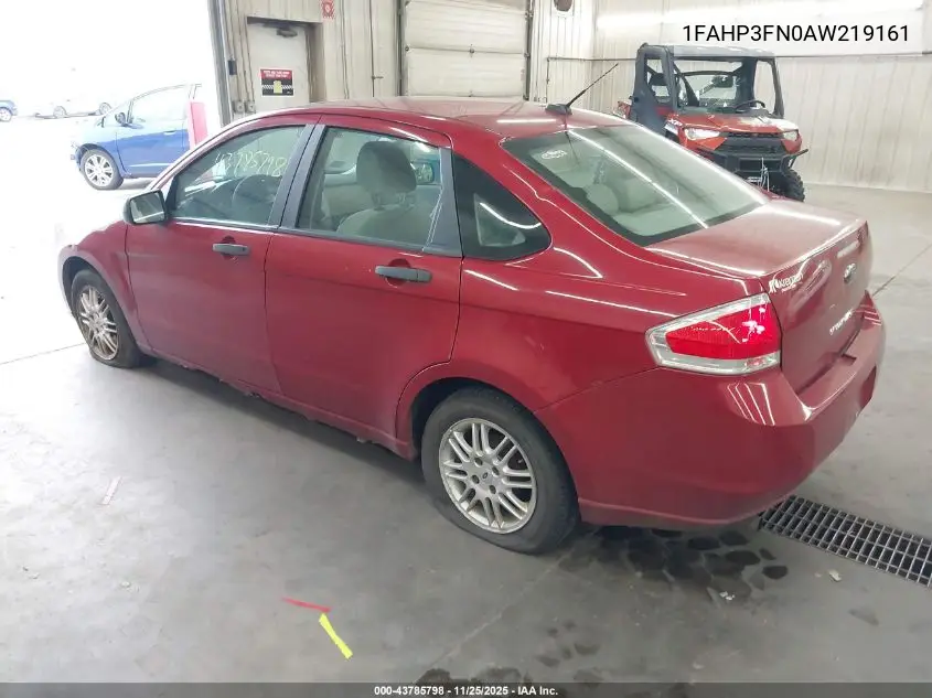 1FAHP3FN0AW219161 2010 Ford Focus Se