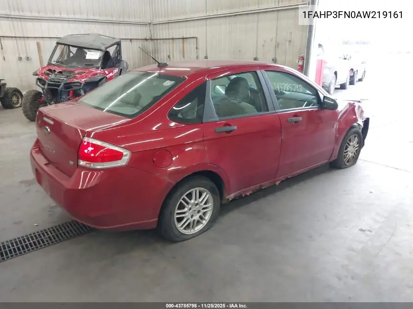 1FAHP3FN0AW219161 2010 Ford Focus Se
