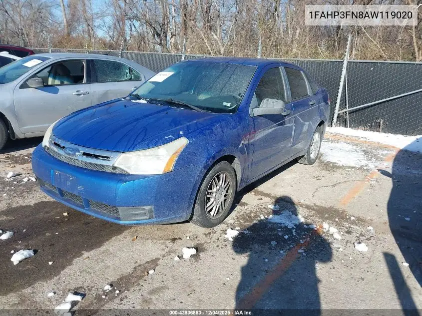 1FAHP3FN8AW119020 2010 Ford Focus Se