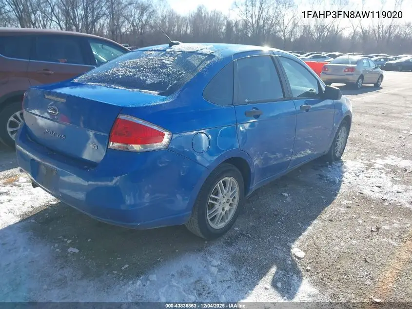 1FAHP3FN8AW119020 2010 Ford Focus Se