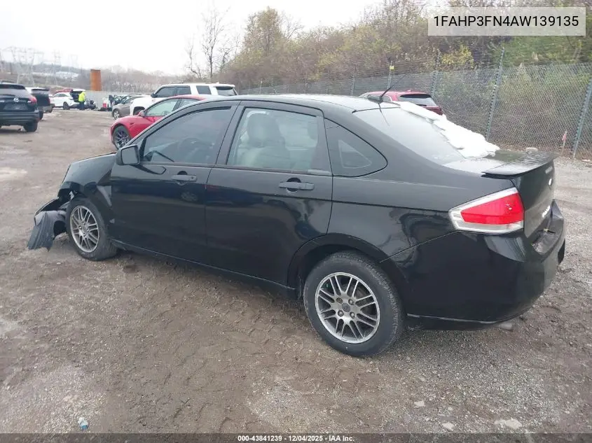 1FAHP3FN4AW139135 2010 Ford Focus Se