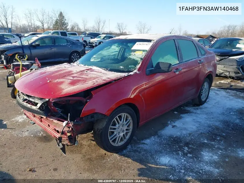 1FAHP3FN3AW140468 2010 Ford Focus Se