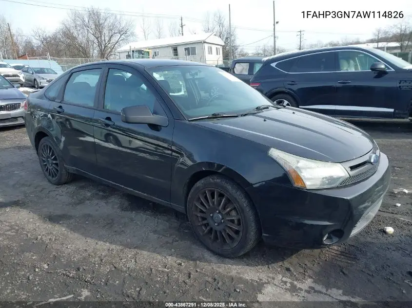 1FAHP3GN7AW114826 2010 Ford Focus Ses