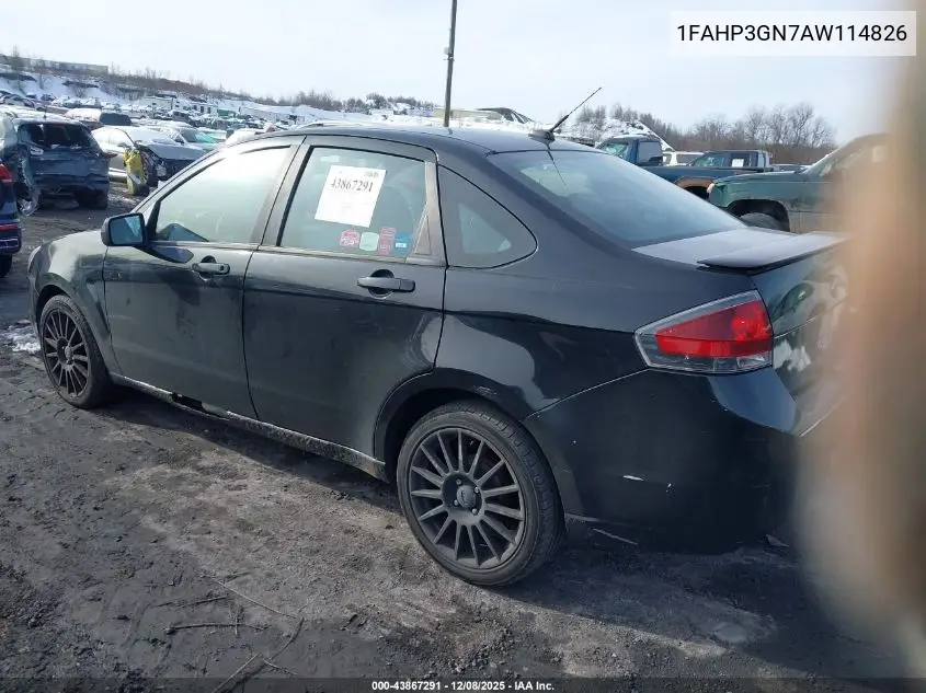 1FAHP3GN7AW114826 2010 Ford Focus Ses