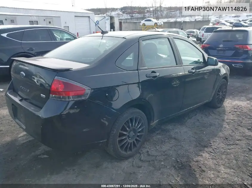 1FAHP3GN7AW114826 2010 Ford Focus Ses