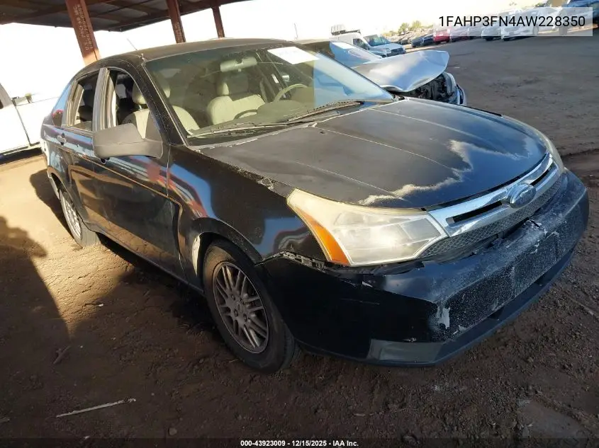 1FAHP3FN4AW228350 2010 Ford Focus Se
