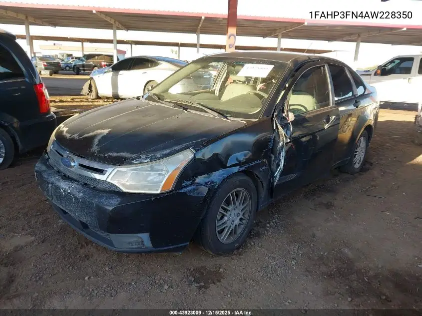 1FAHP3FN4AW228350 2010 Ford Focus Se