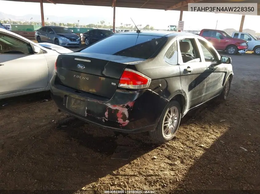1FAHP3FN4AW228350 2010 Ford Focus Se