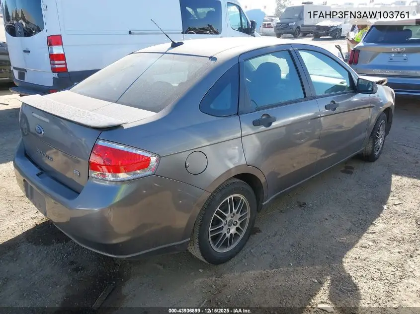 1FAHP3FN3AW103761 2010 Ford Focus Se