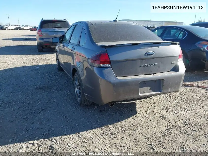 1FAHP3GN1BW191113 2011 Ford Focus Ses