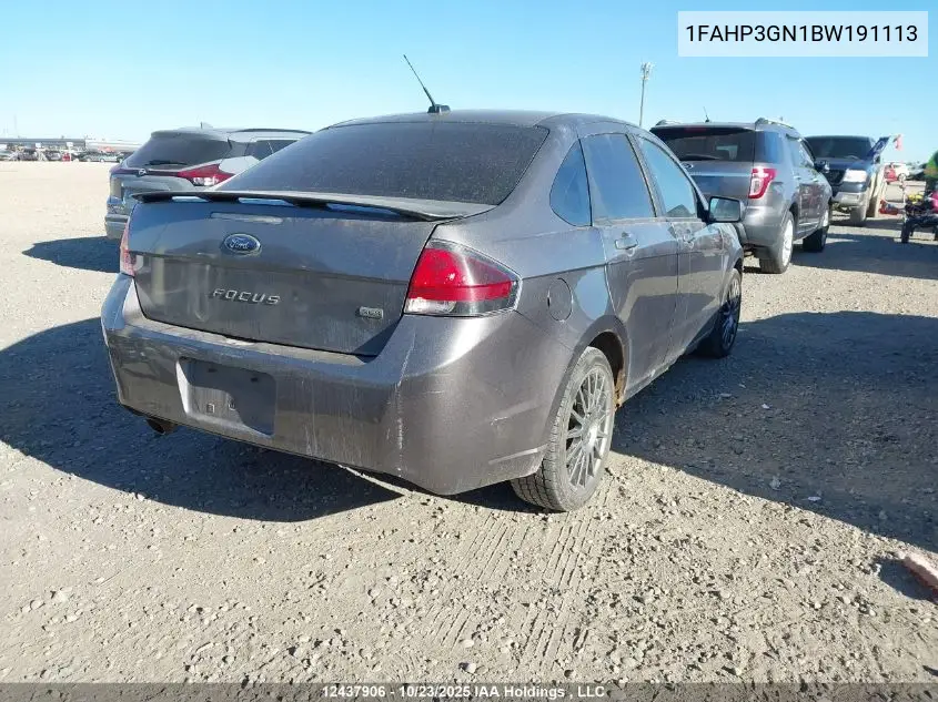 1FAHP3GN1BW191113 2011 Ford Focus Ses