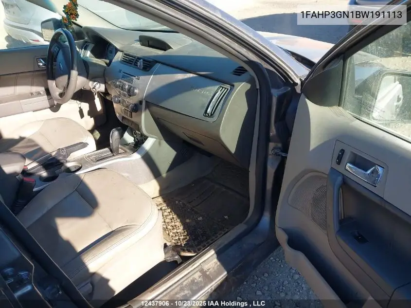 1FAHP3GN1BW191113 2011 Ford Focus Ses