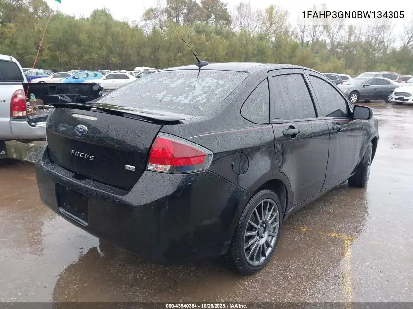 1FAHP3GN0BW134305 2011 Ford Focus Ses