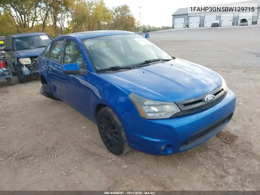 1FAHP3GN5BW129715 2011 Ford Focus Ses