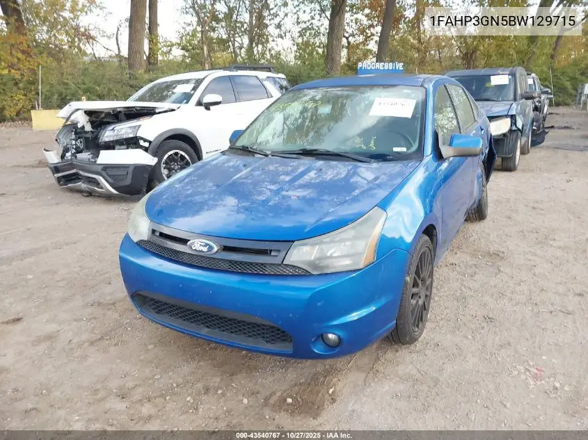 1FAHP3GN5BW129715 2011 Ford Focus Ses