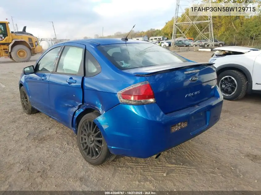 1FAHP3GN5BW129715 2011 Ford Focus Ses