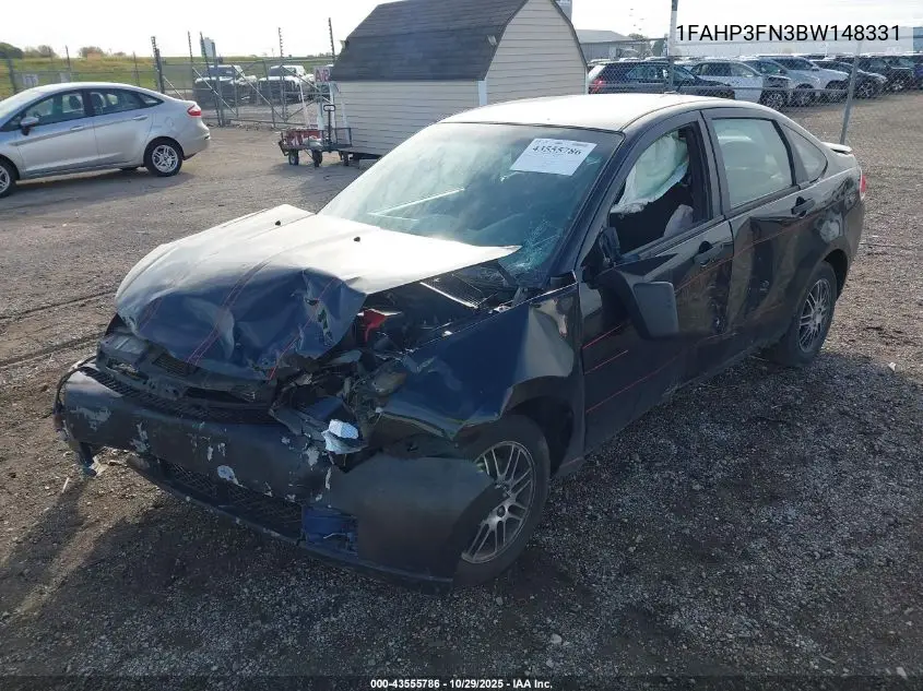 1FAHP3FN3BW148331 2011 Ford Focus Se