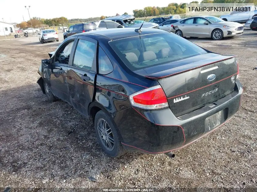 1FAHP3FN3BW148331 2011 Ford Focus Se