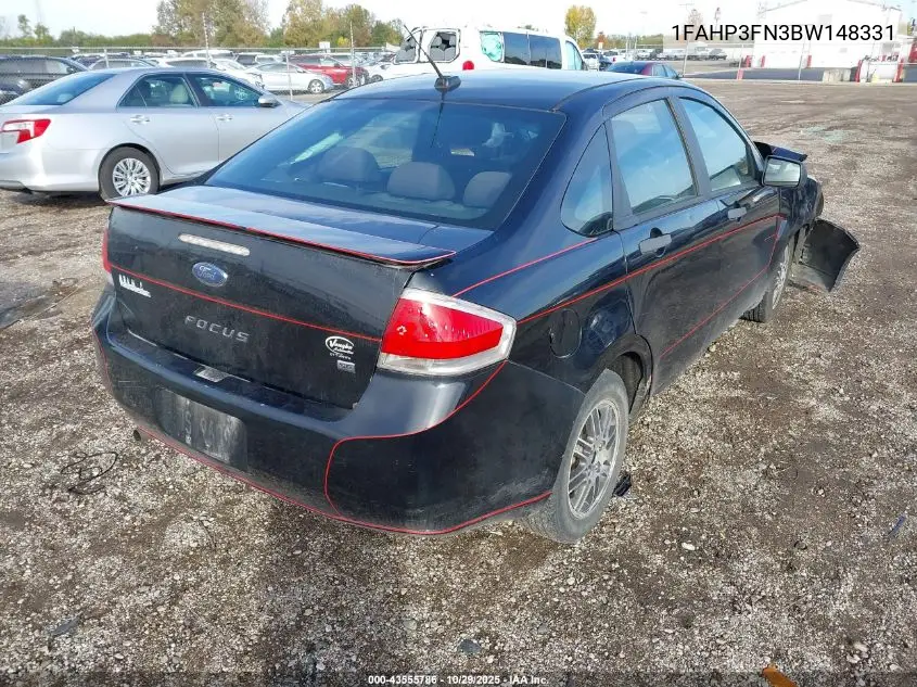1FAHP3FN3BW148331 2011 Ford Focus Se