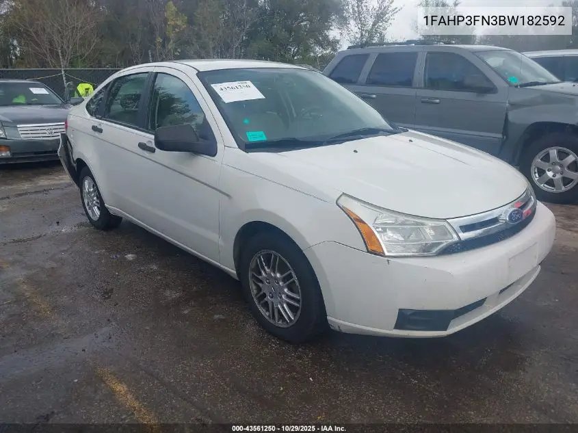 1FAHP3FN3BW182592 2011 Ford Focus Se
