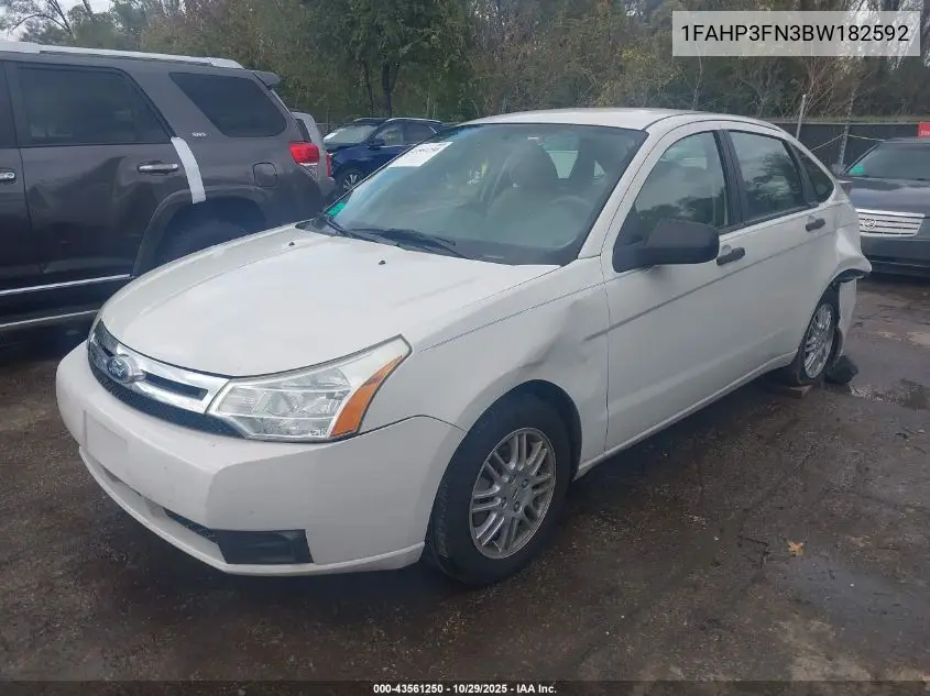 1FAHP3FN3BW182592 2011 Ford Focus Se